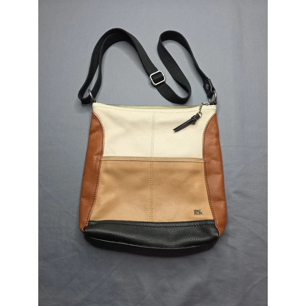 The Sak Women Hobo Retro 3 Tone Crossbody Classic Neutral Minimalist Purse Bag